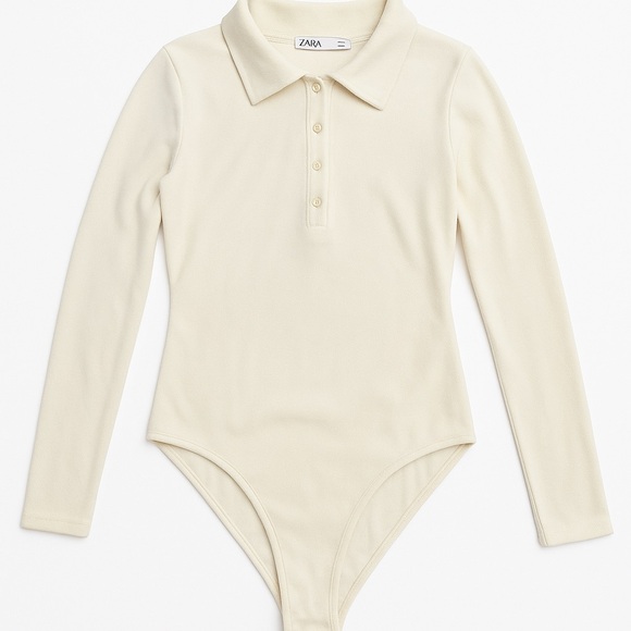 Zara Ivory Button-Up Top - Picture 2 of 7